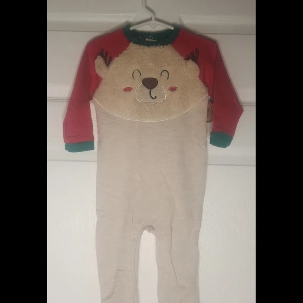 New baby boy Christmas Overall footless SIZE 24M